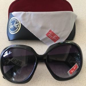 NWT Ray-Ban Jackie OHH Black Sunglasses☀️🕶😎🖤